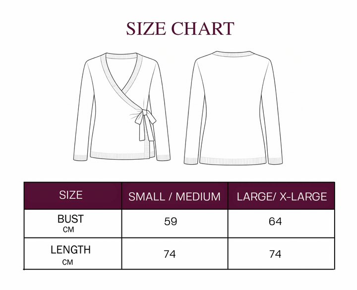 The Knitted Wrap Top - Burgundy