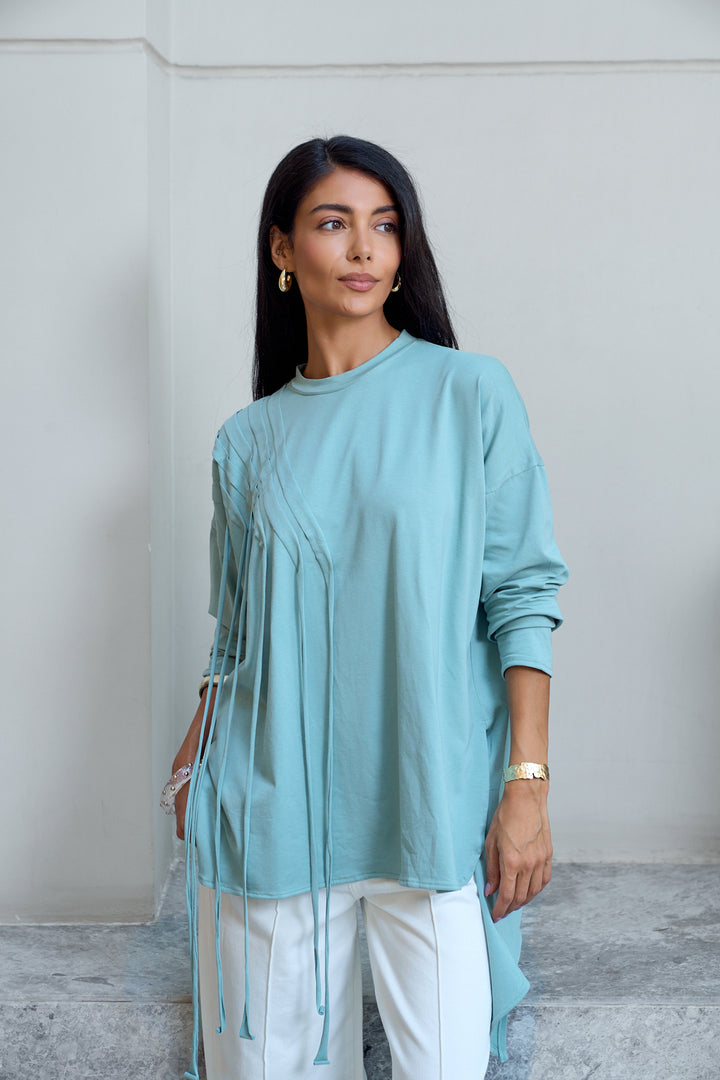Fringes Cotton T-shirt