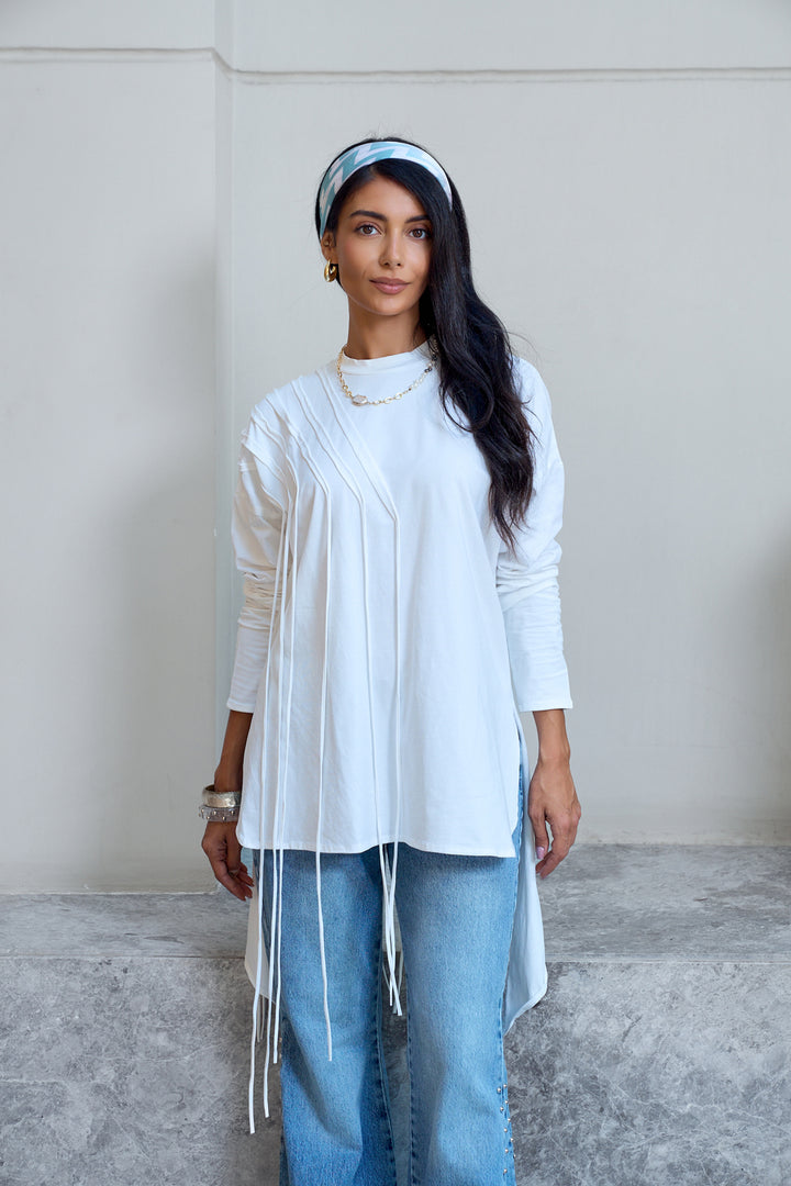 Fringes Cotton T-shirt