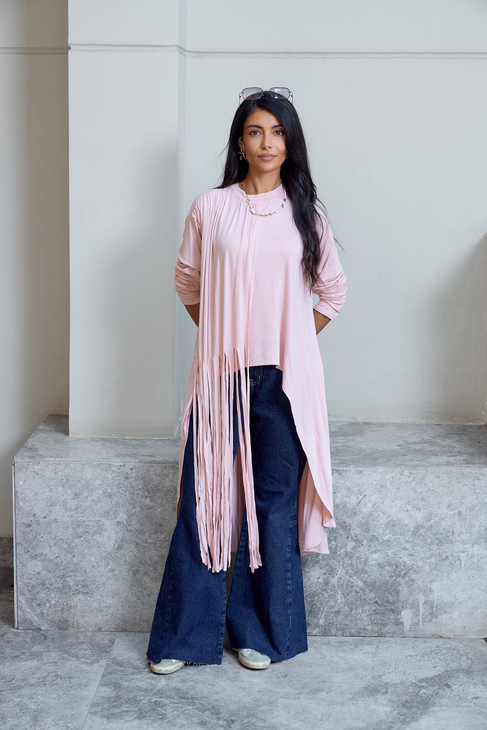 High-low Fringes Top
