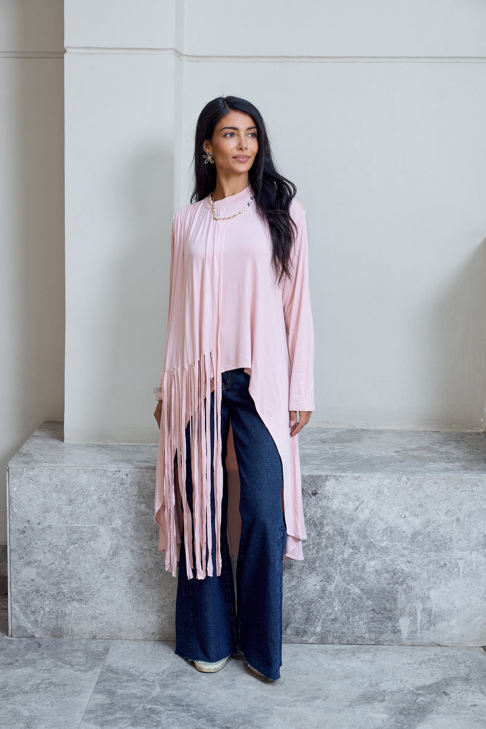 High-low Fringes Top