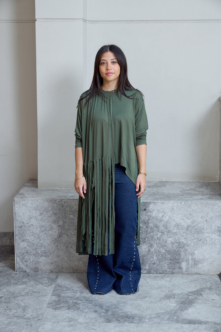 High-low Fringes Top