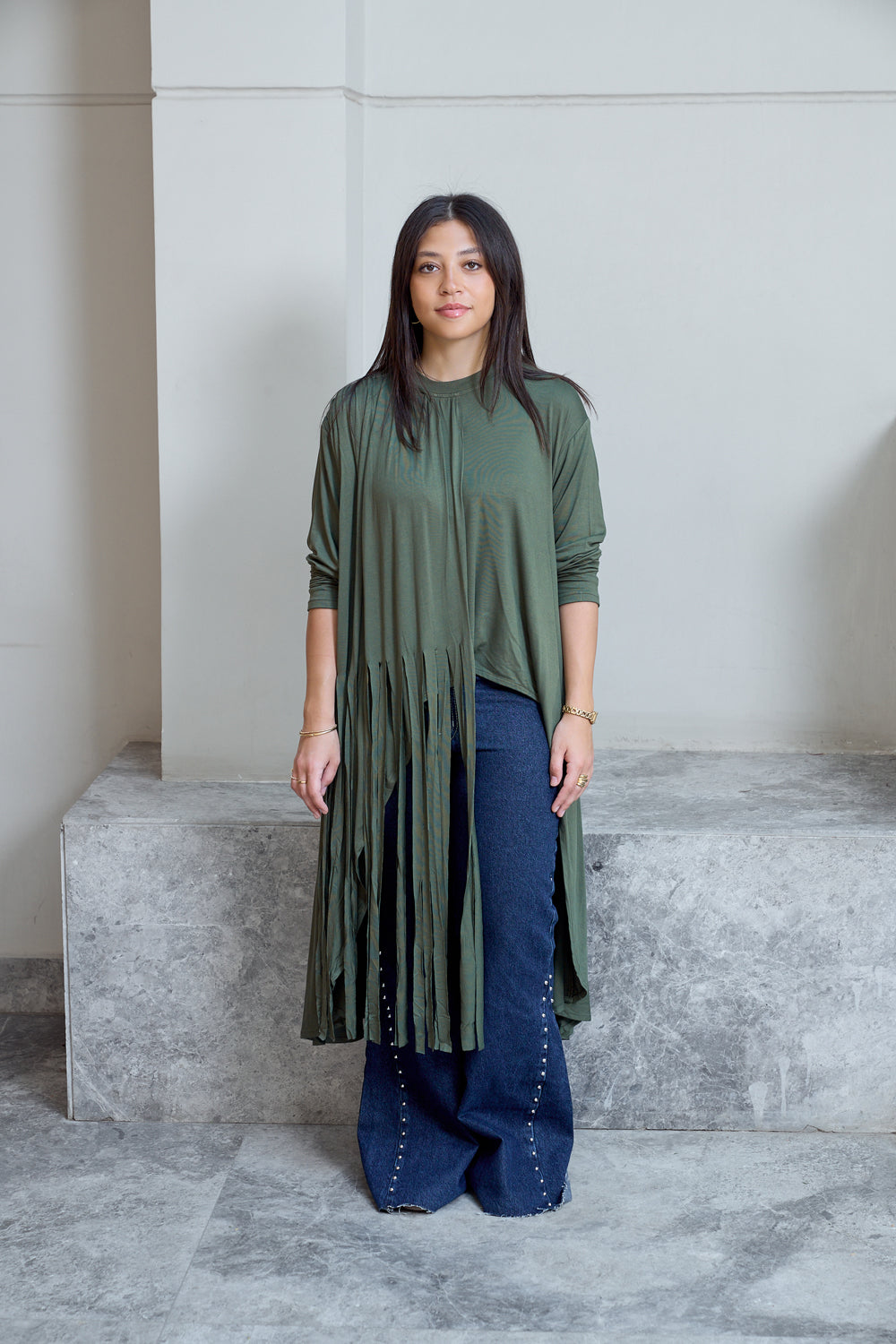 High-low Fringes Top