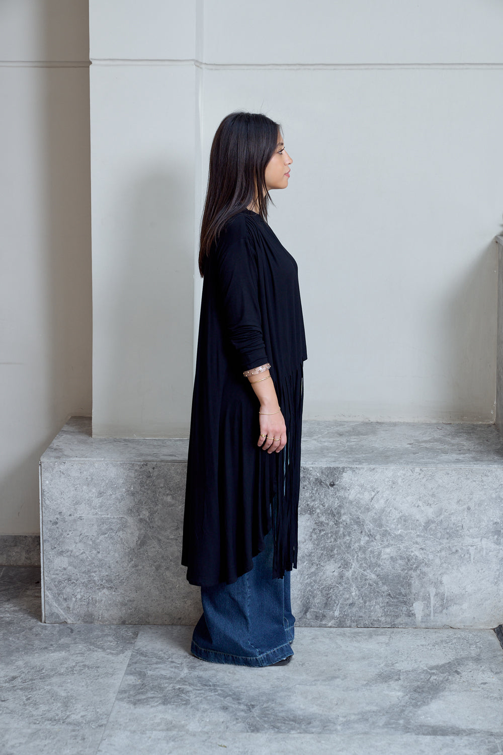 High-low Fringes Top