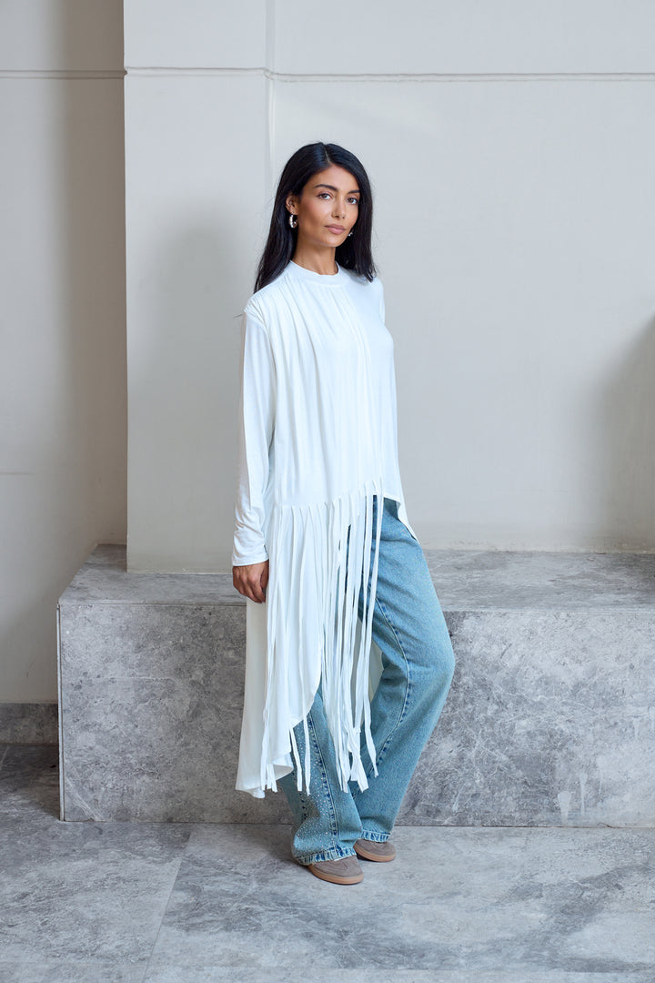 High-low Fringes Top