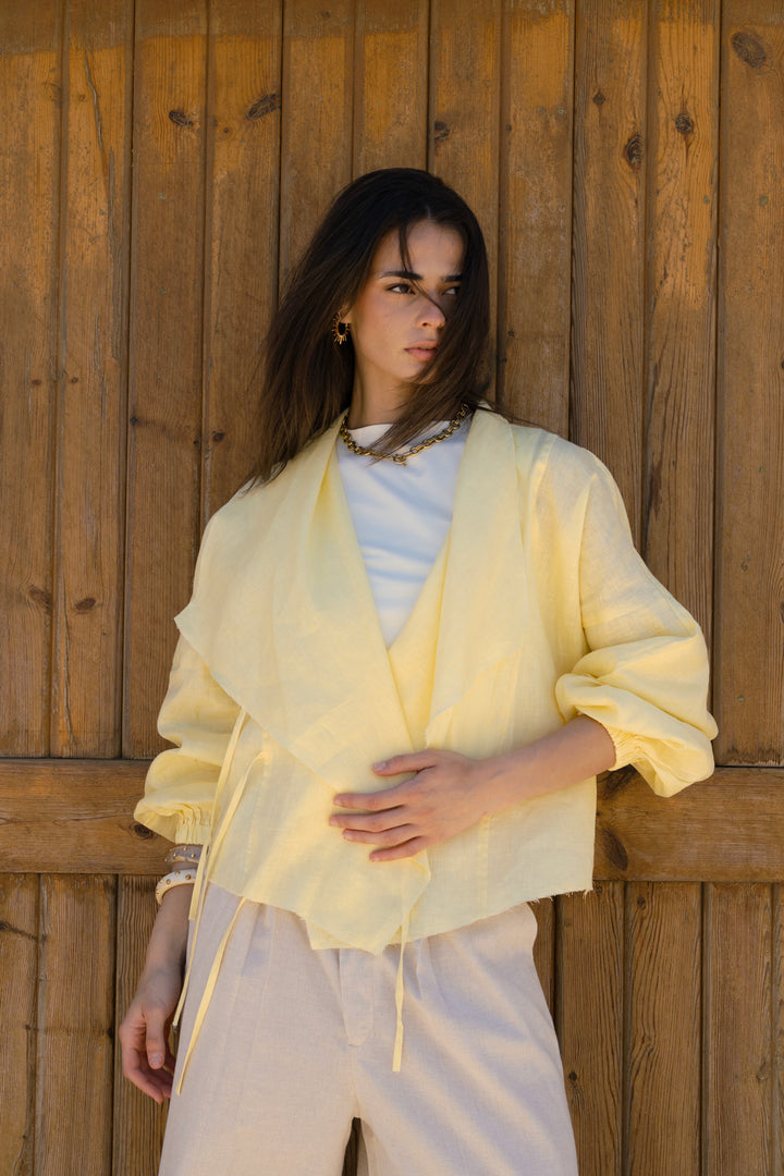 The linen jacket - Yellow