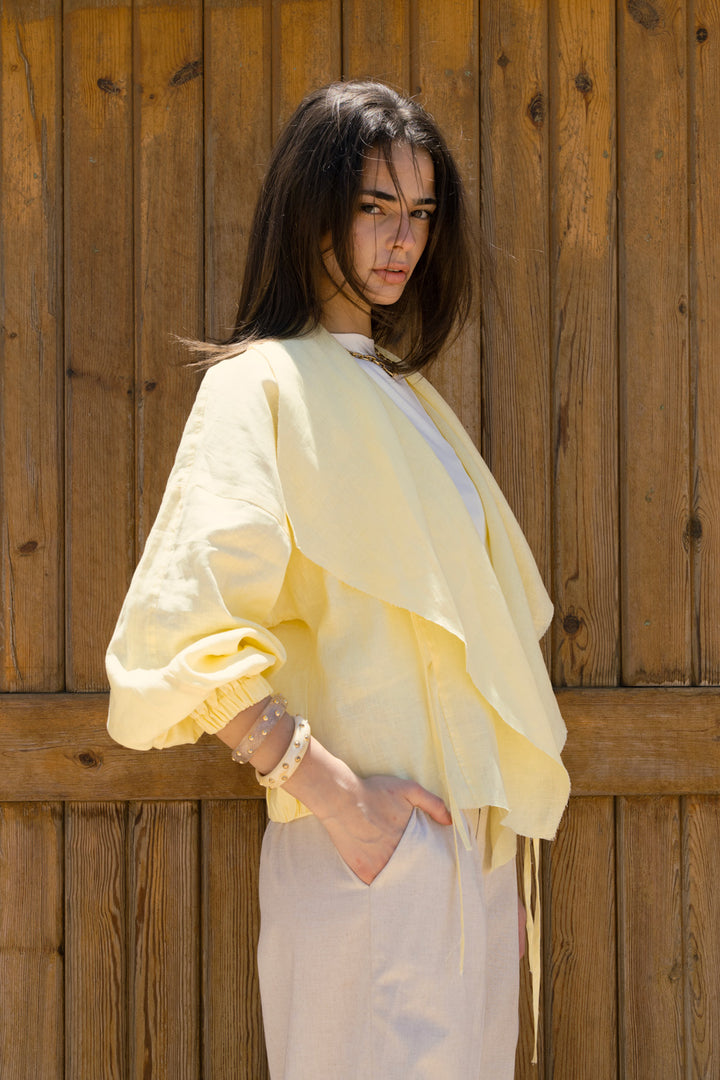 The linen jacket - Yellow