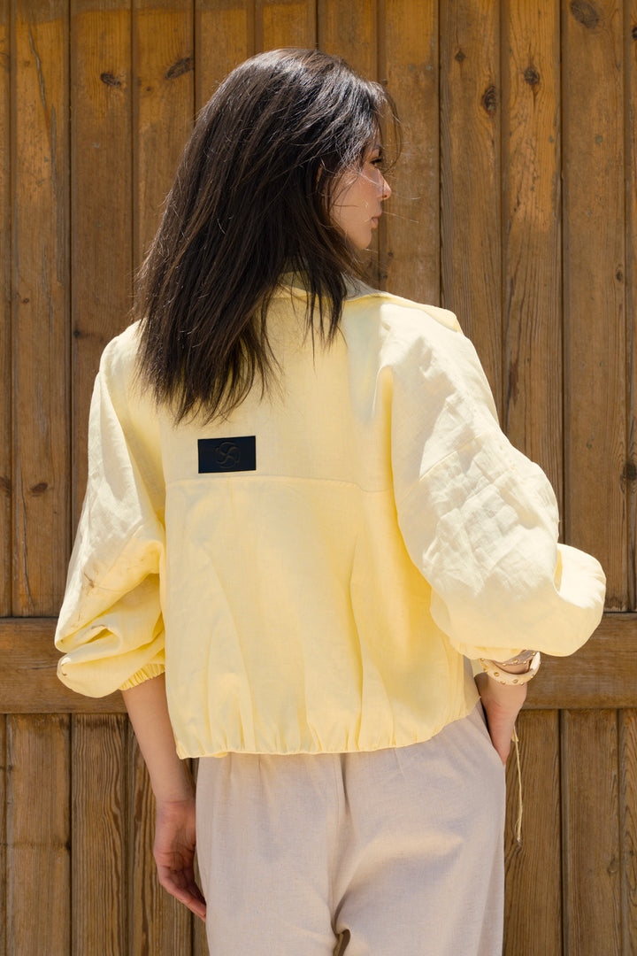 The linen jacket - Yellow