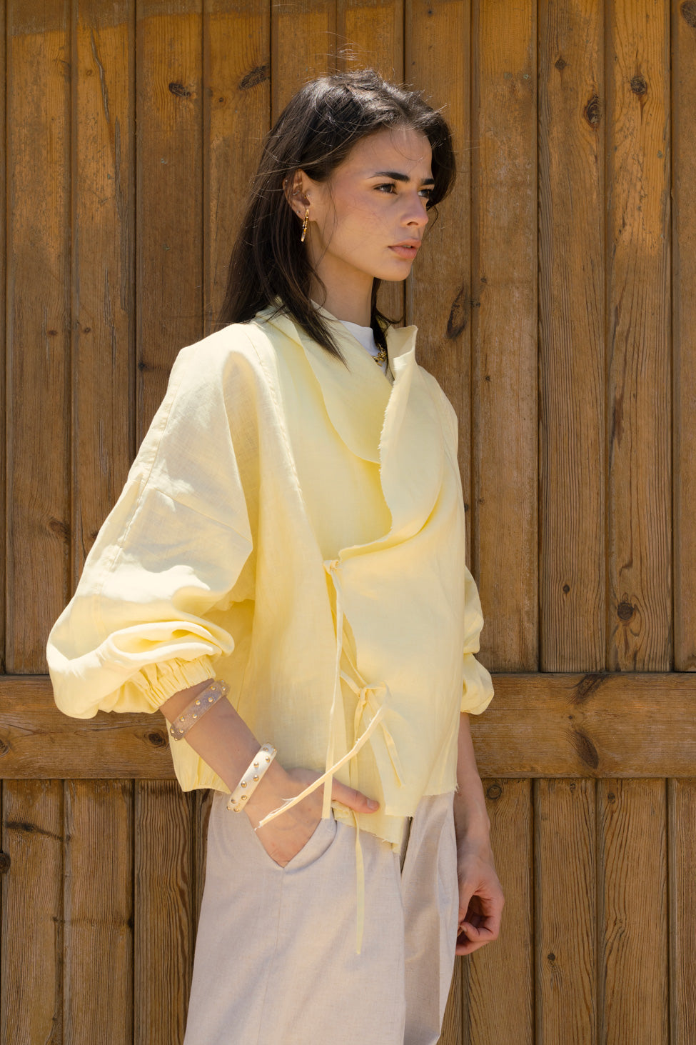 The linen jacket - Yellow