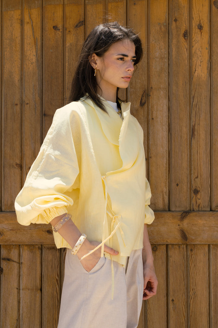 The linen jacket - Yellow