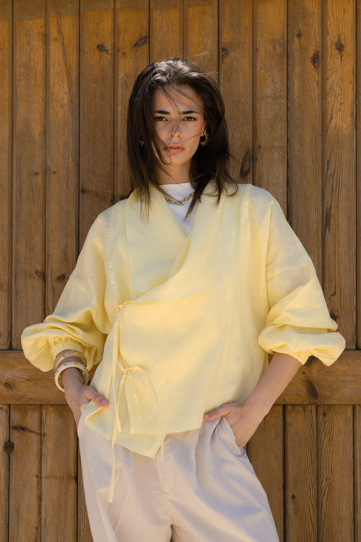 The linen jacket - Yellow