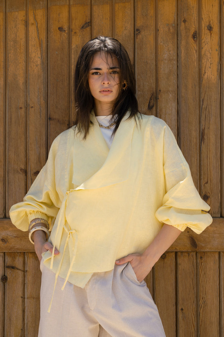 The linen jacket - Yellow