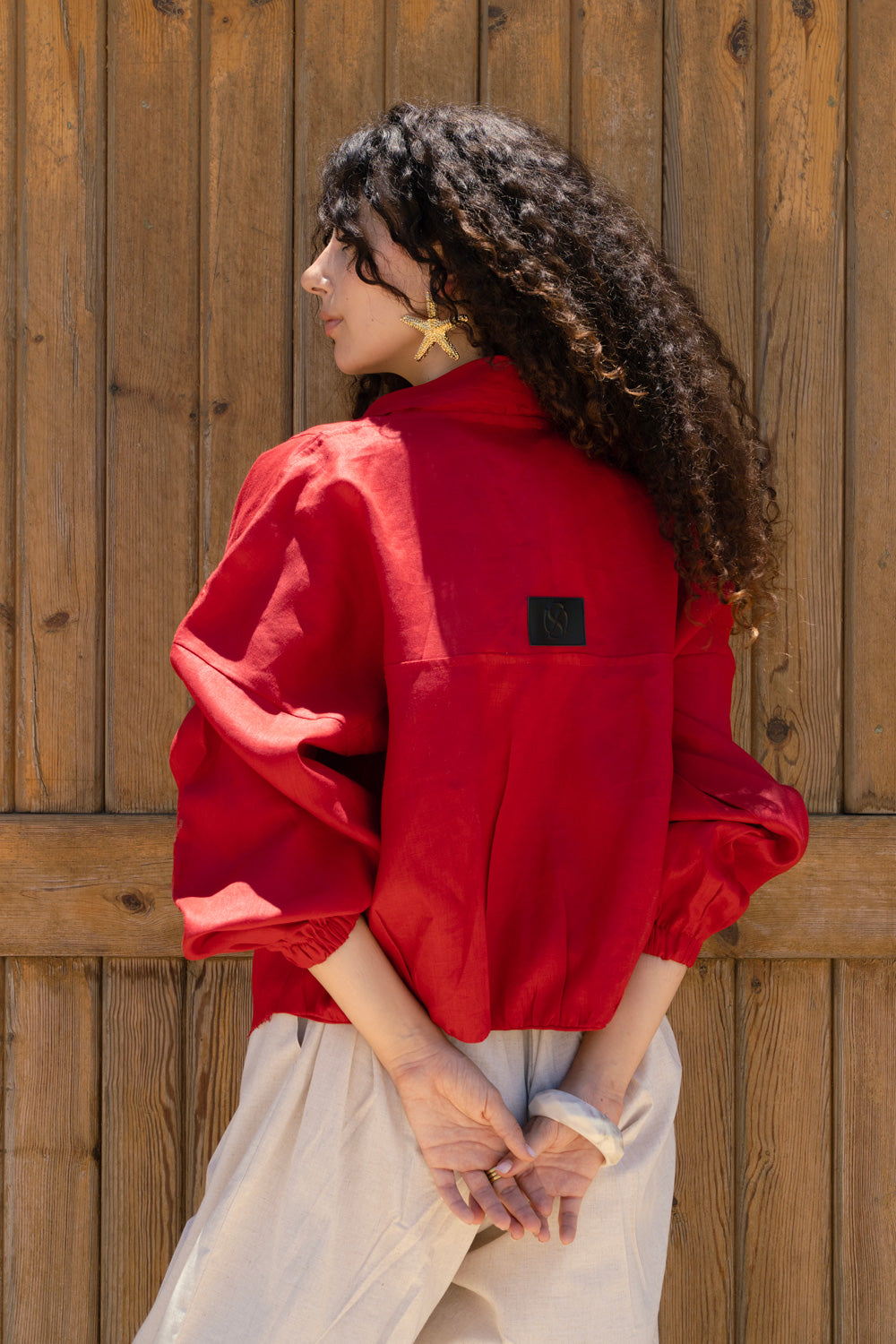 The linen jacket - Red