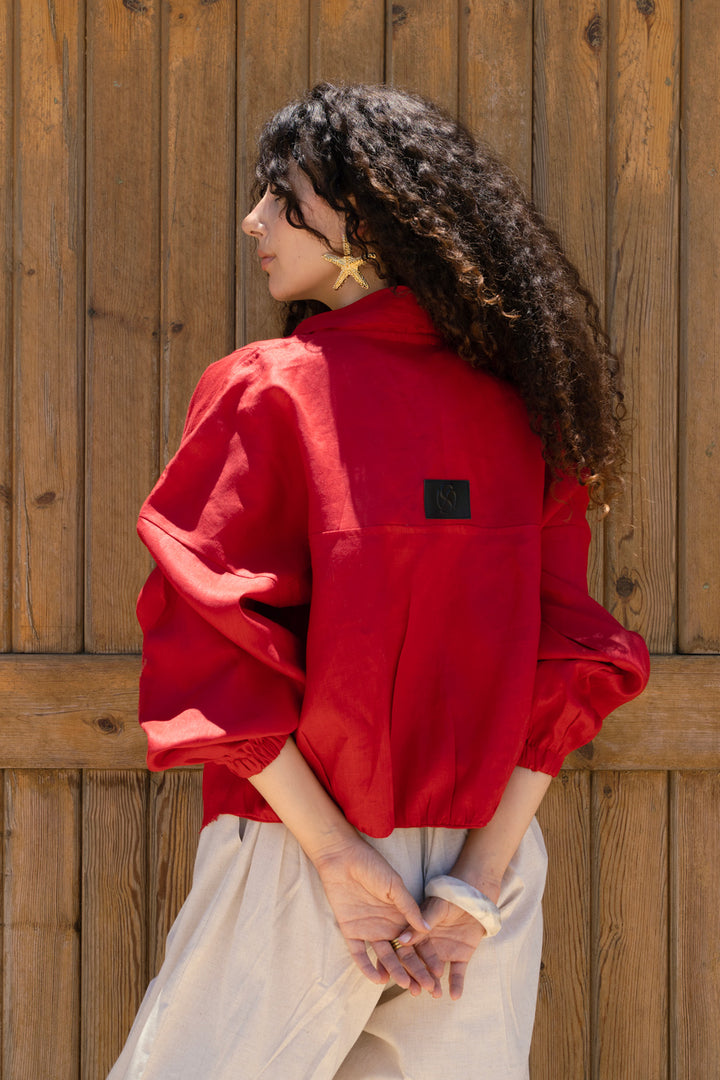 The linen jacket - Red
