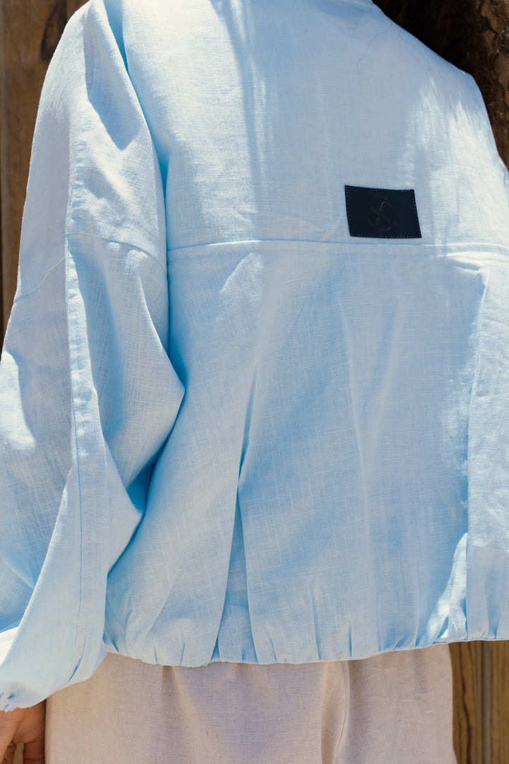 The linen jacket - Baby Blue