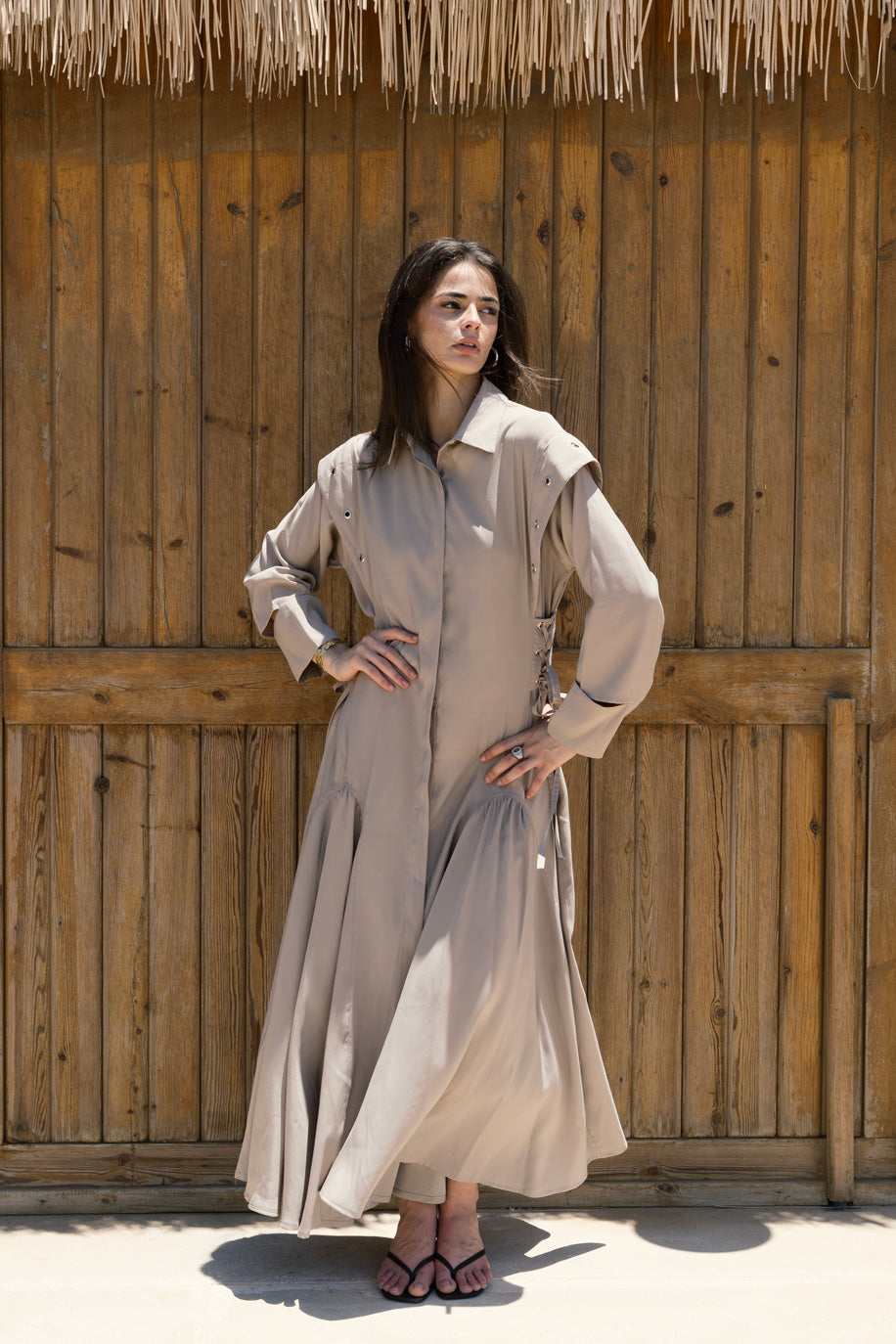 Outline Dress - Cafe