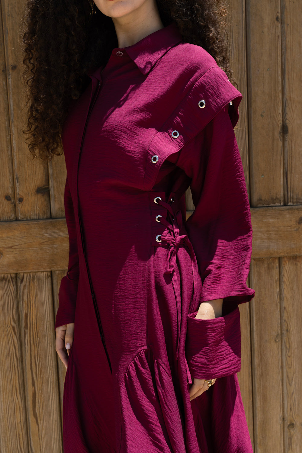 Outline Dress - Magenta