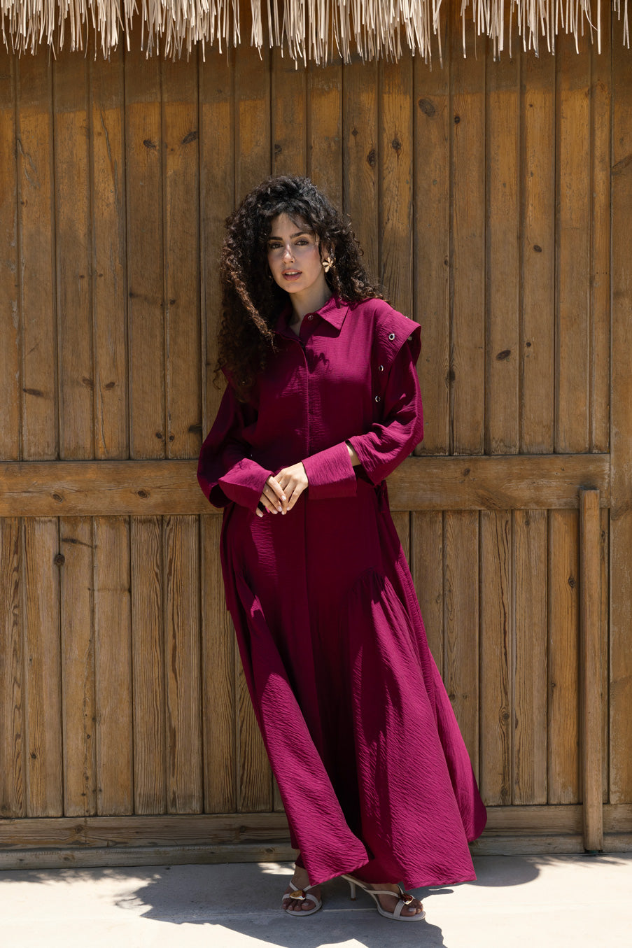 Outline Dress - Magenta