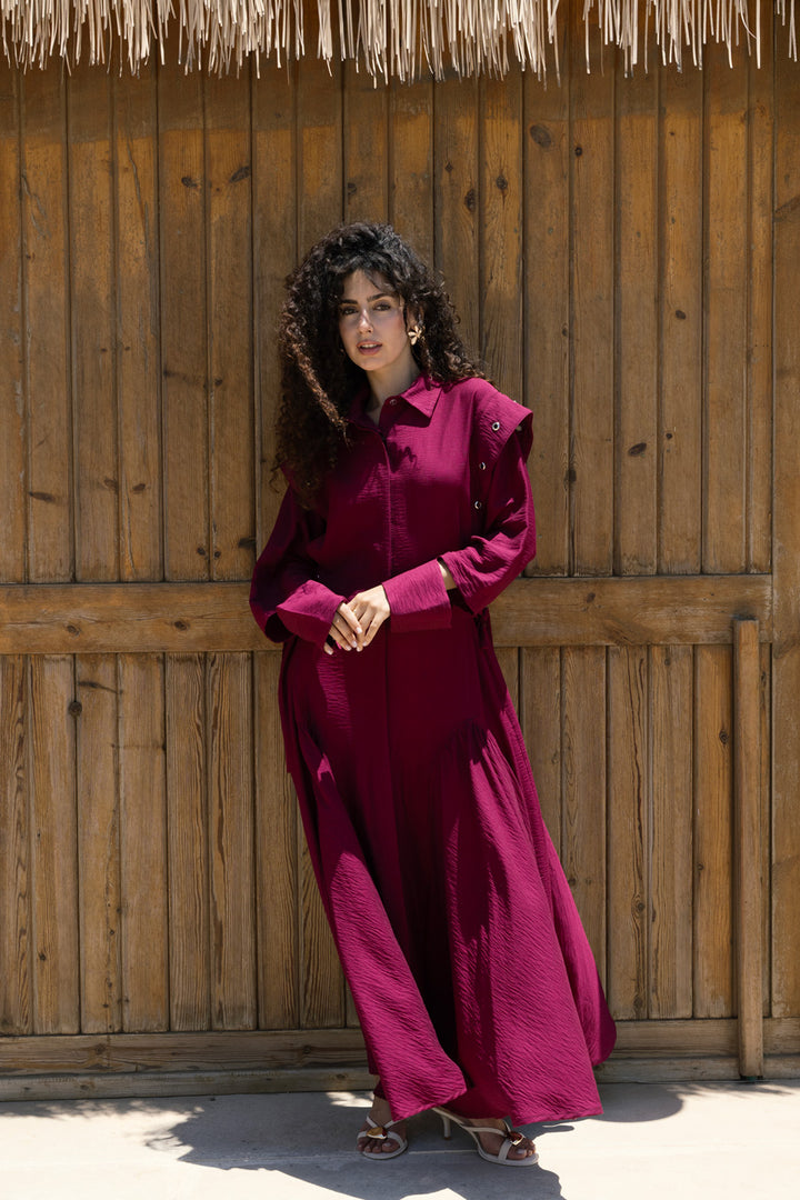 Outline Dress - Magenta