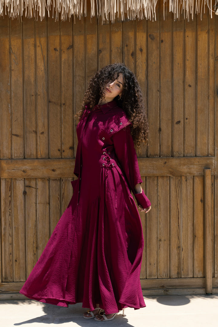 Outline Dress - Magenta