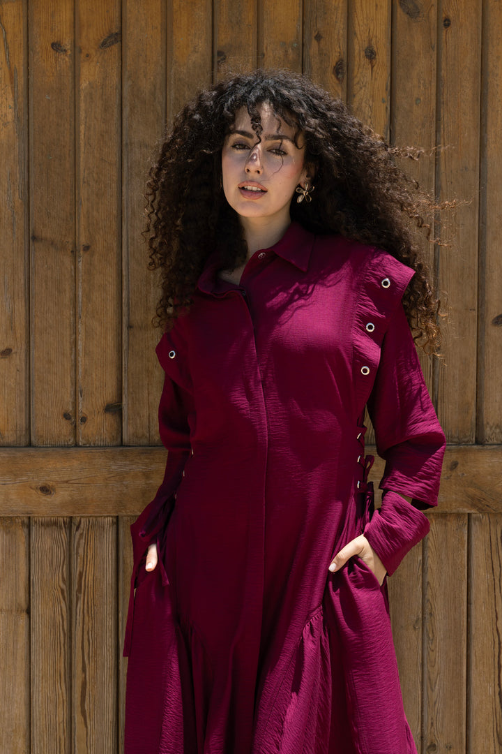 Outline Dress - Magenta