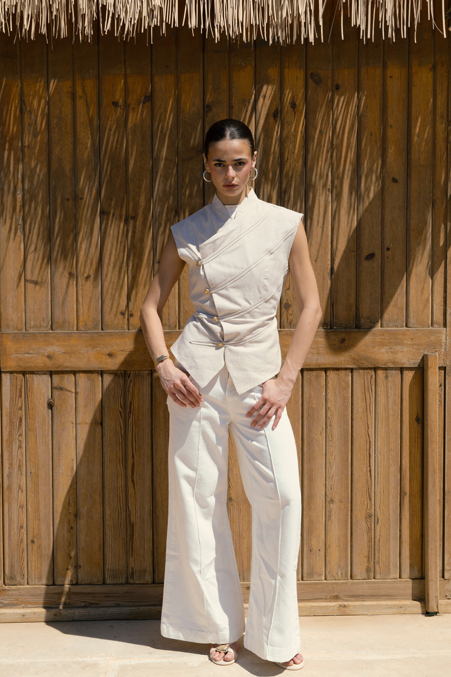 Contour vest - Beige