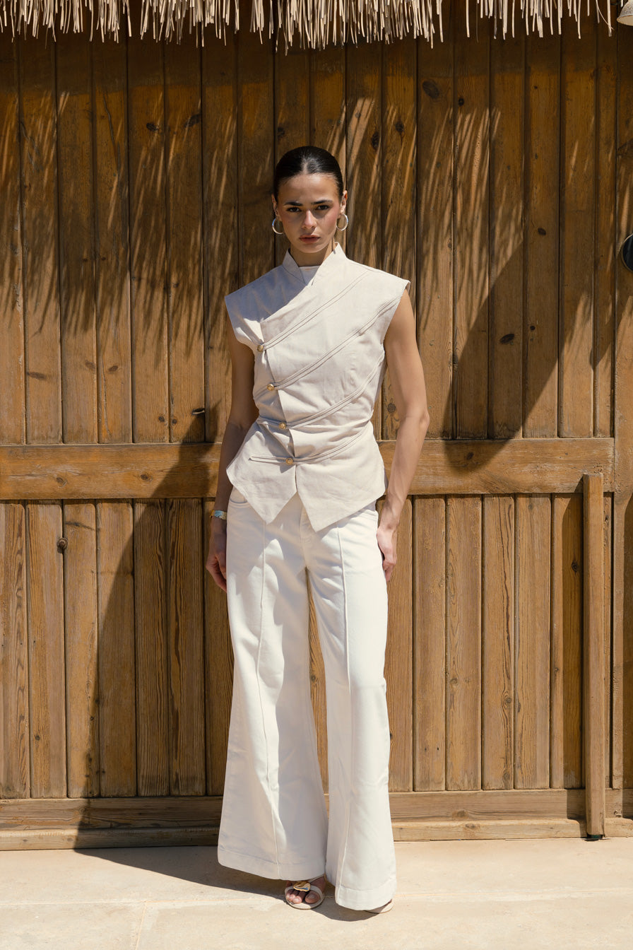 Contour vest - Beige