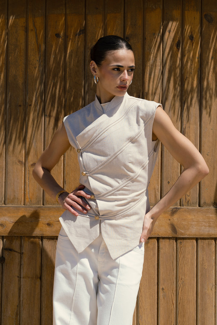Contour vest - Beige