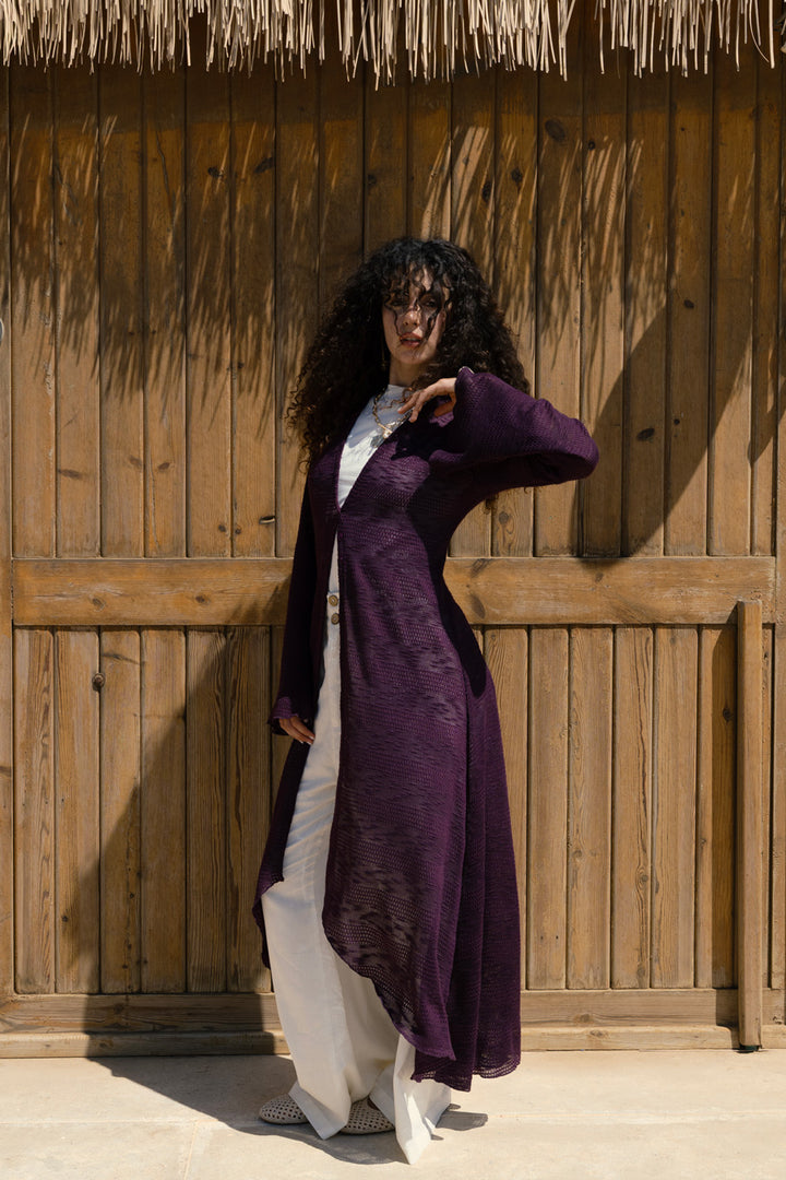 Sol Cardigan - Purple Plum
