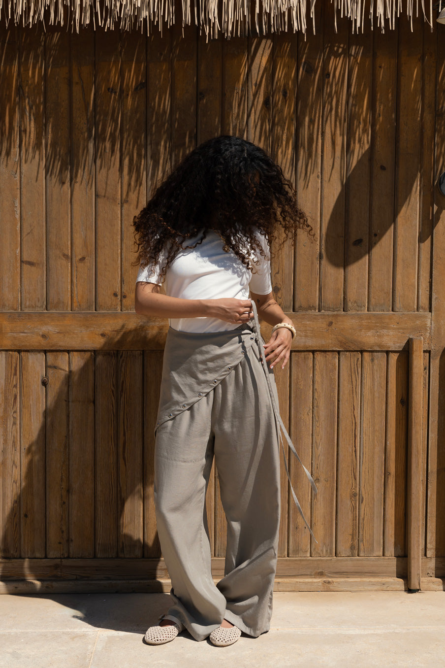 Ease Linen Pants -Olive