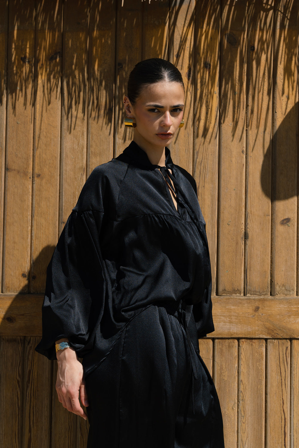 Allure satin set - Black