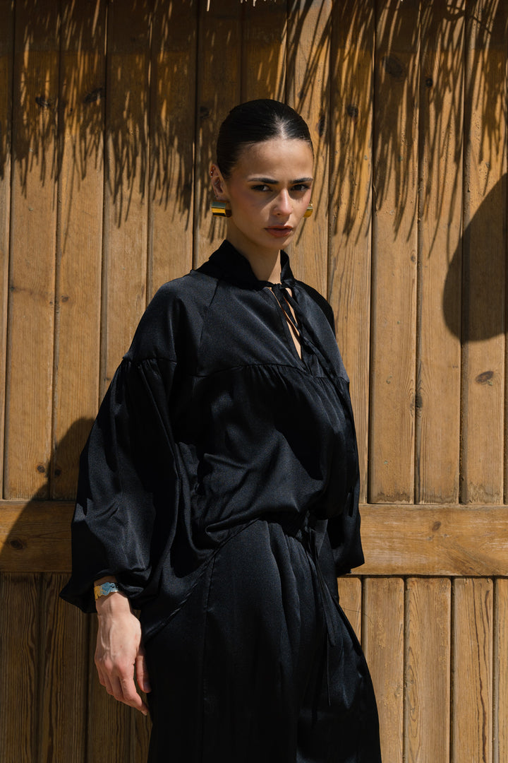 Allure satin set - Black
