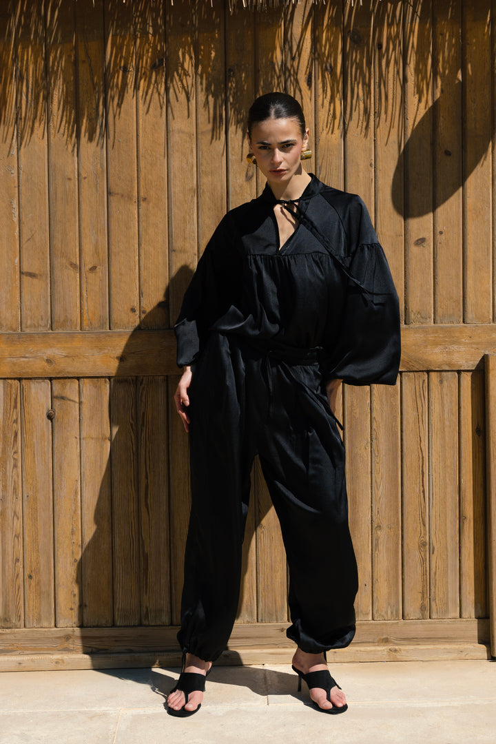 Allure satin set - Black