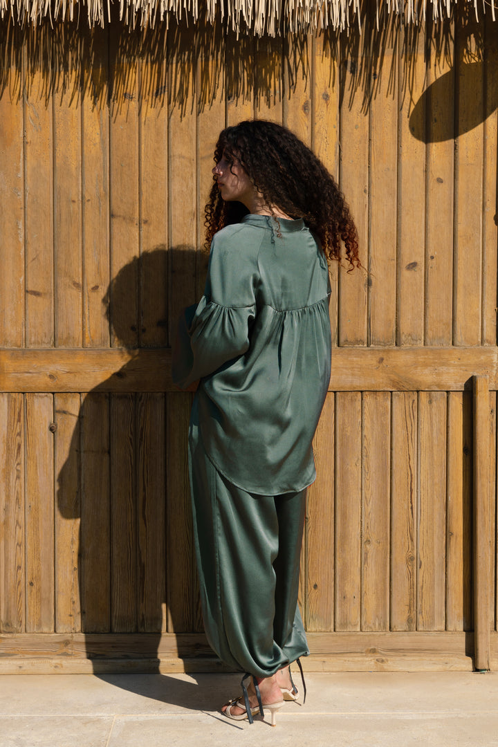 Allure satin set - Olive