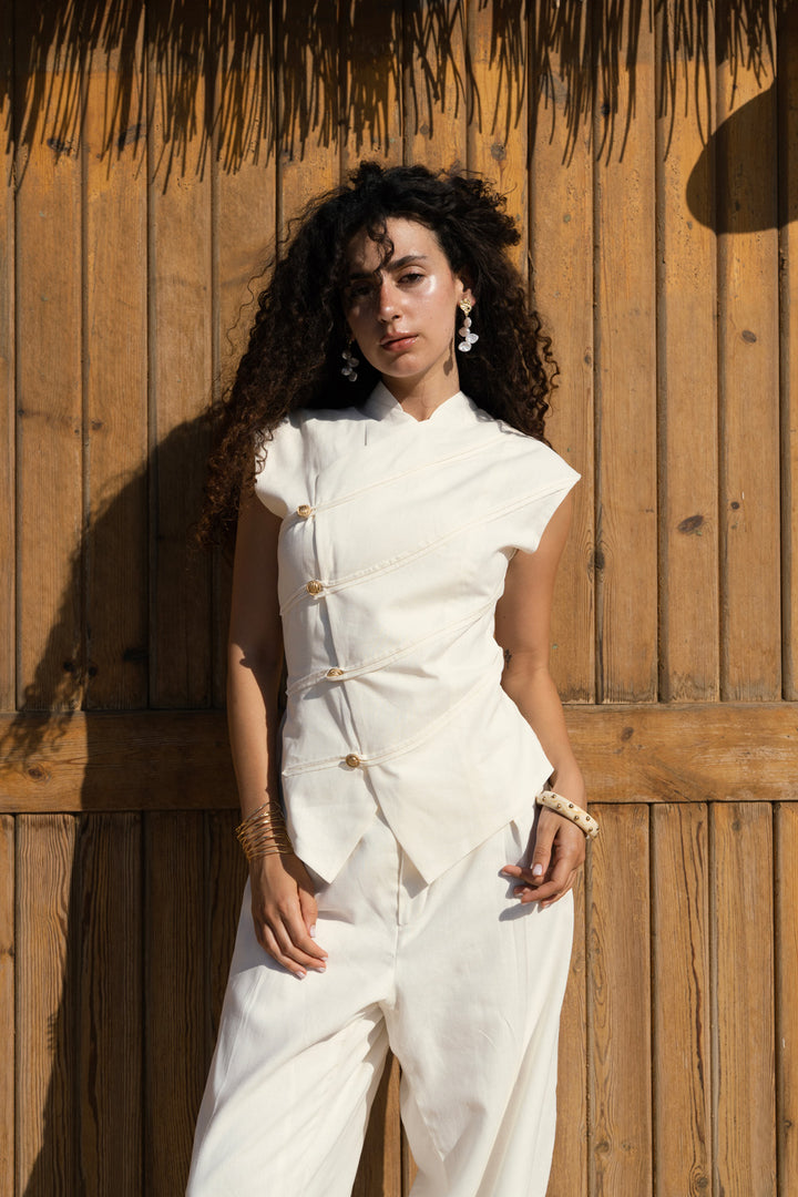 Contour vest - Offwhite