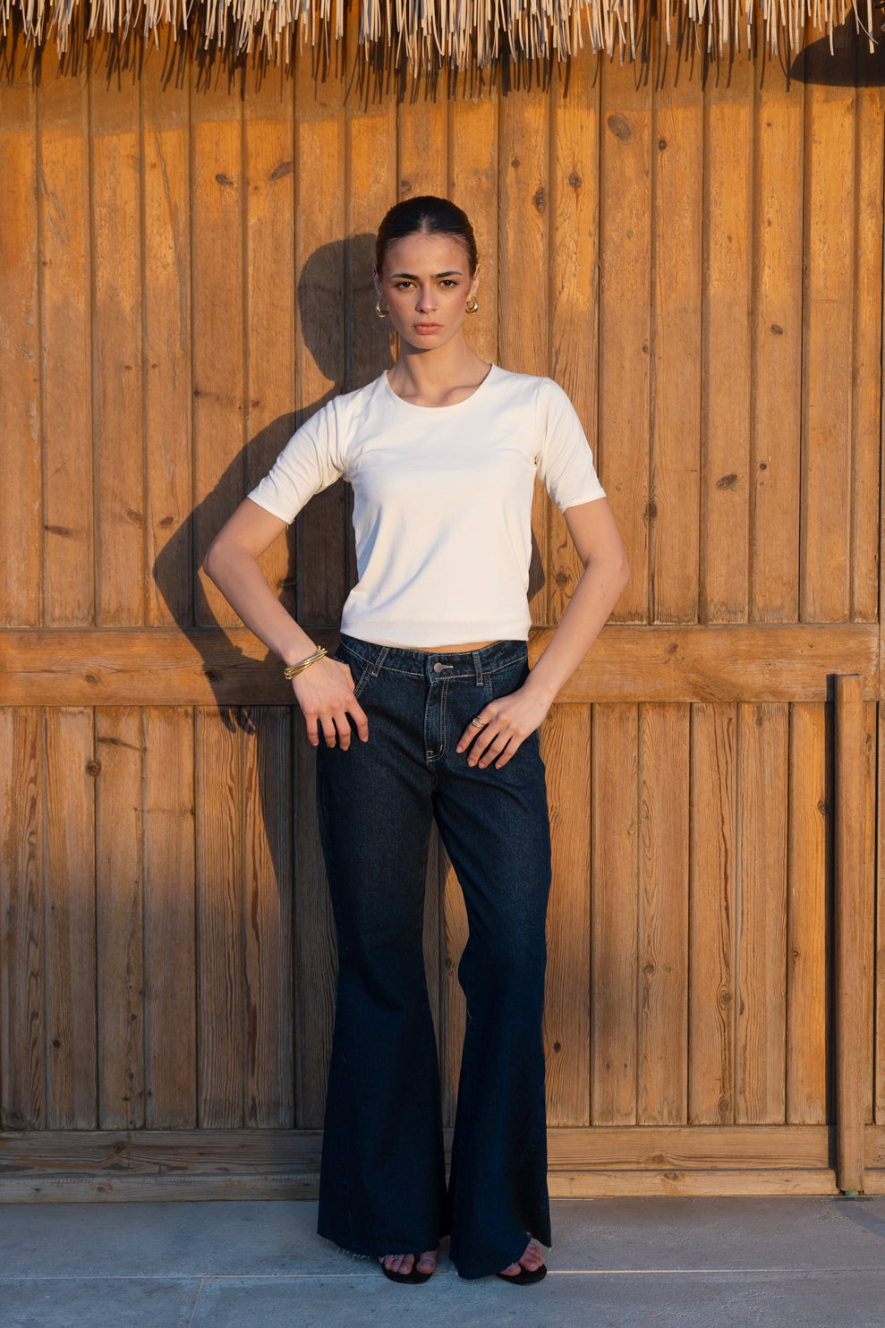 Midrise Flare jeans - Dark Blue