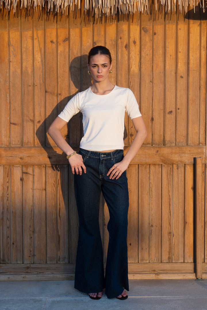 Midrise Flare jeans - Dark Blue