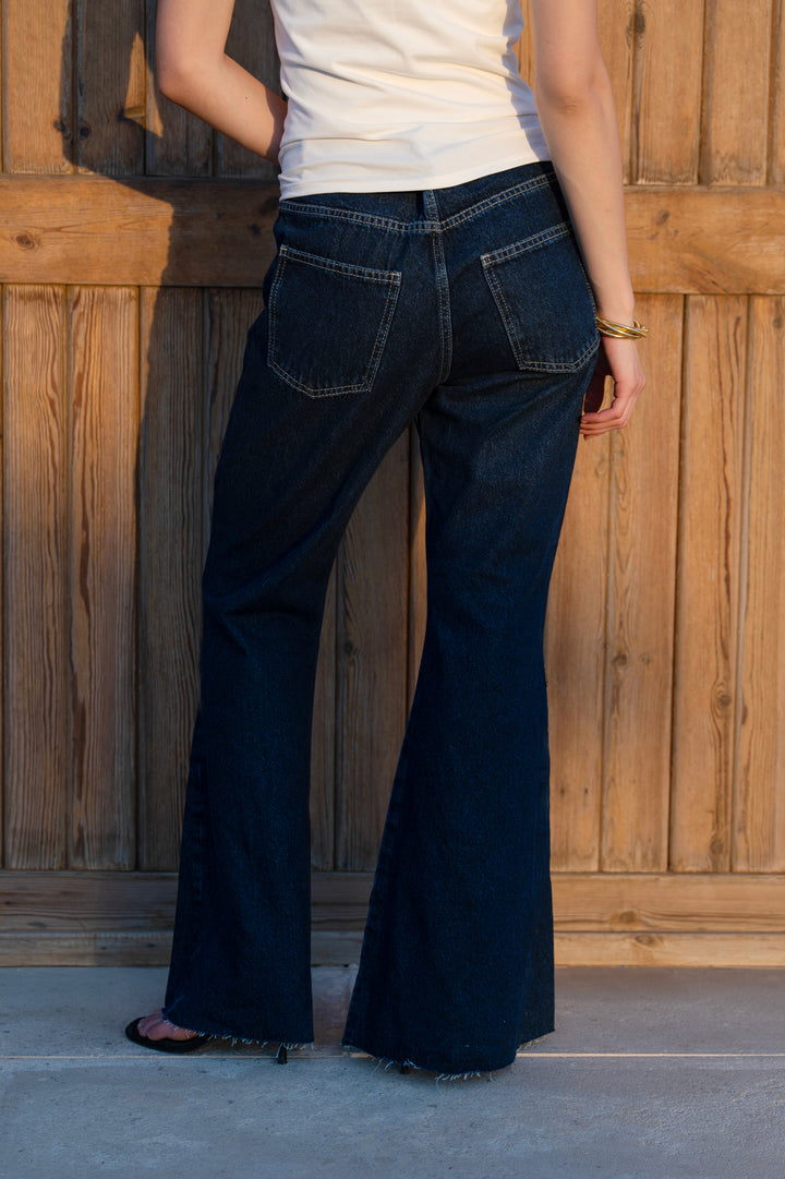 Midrise Flare jeans - Dark Blue