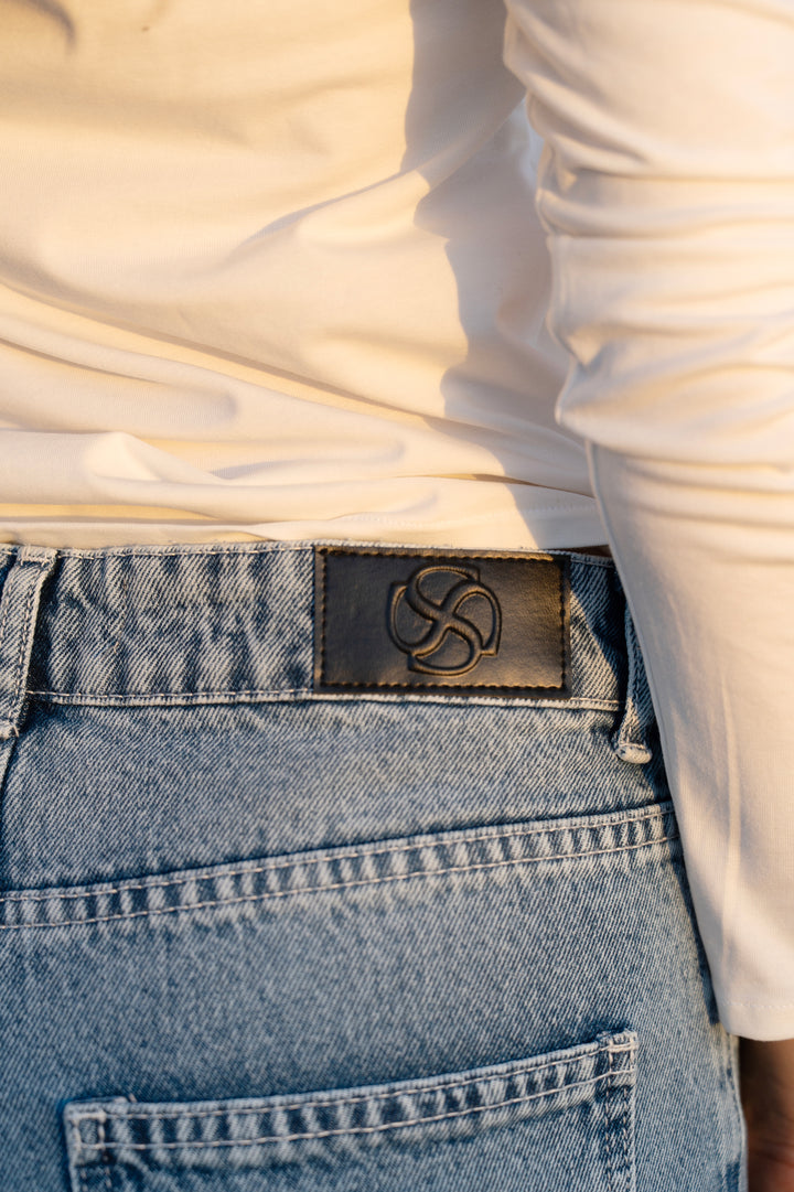Midrise Wide-leg Jeans - Light Blue
