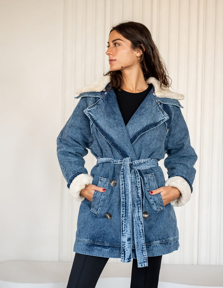 Denim/Fur jacket