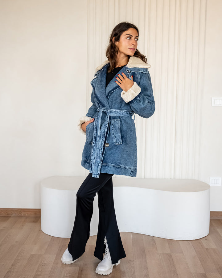 Denim/Fur jacket