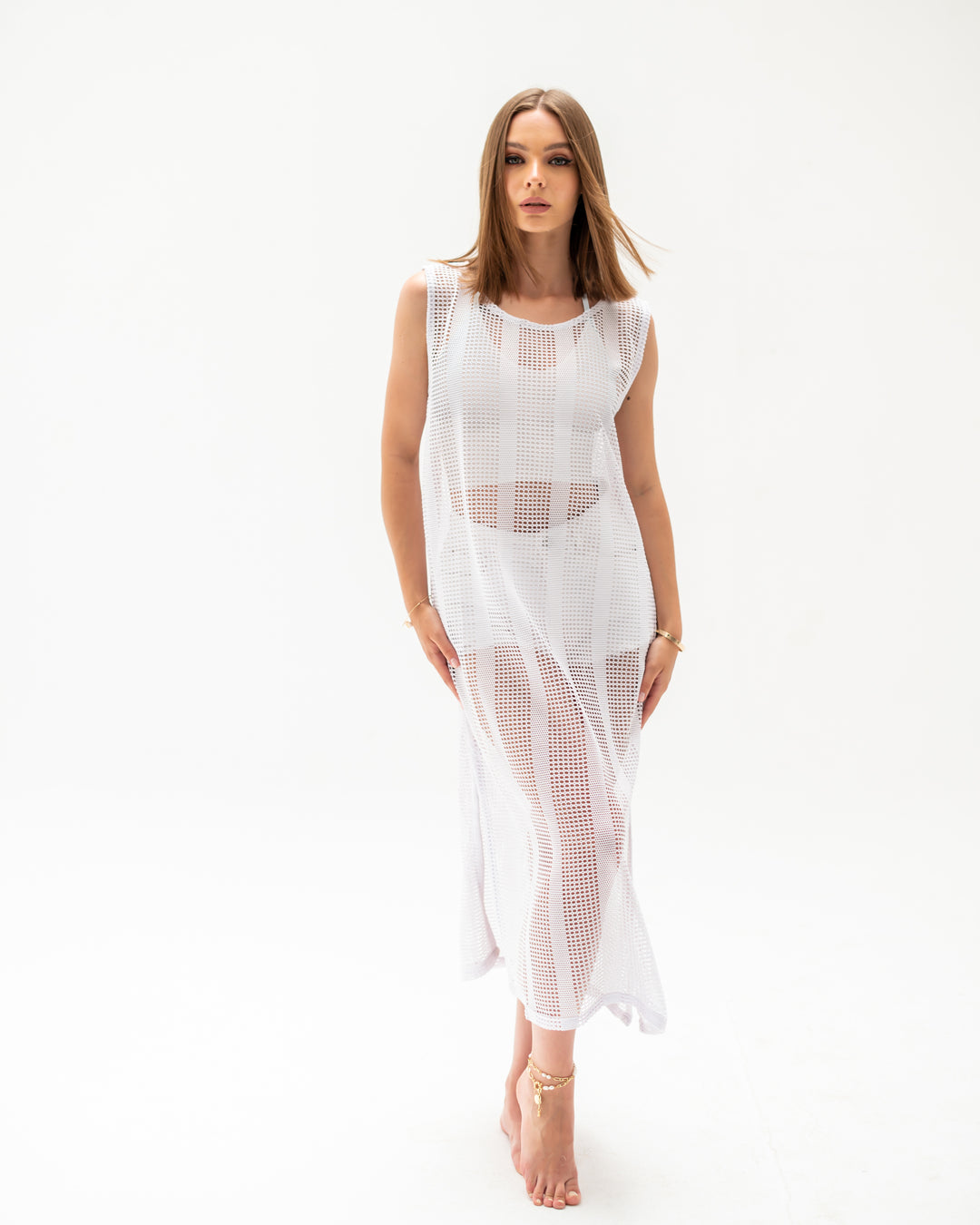 Mesh cover up dress