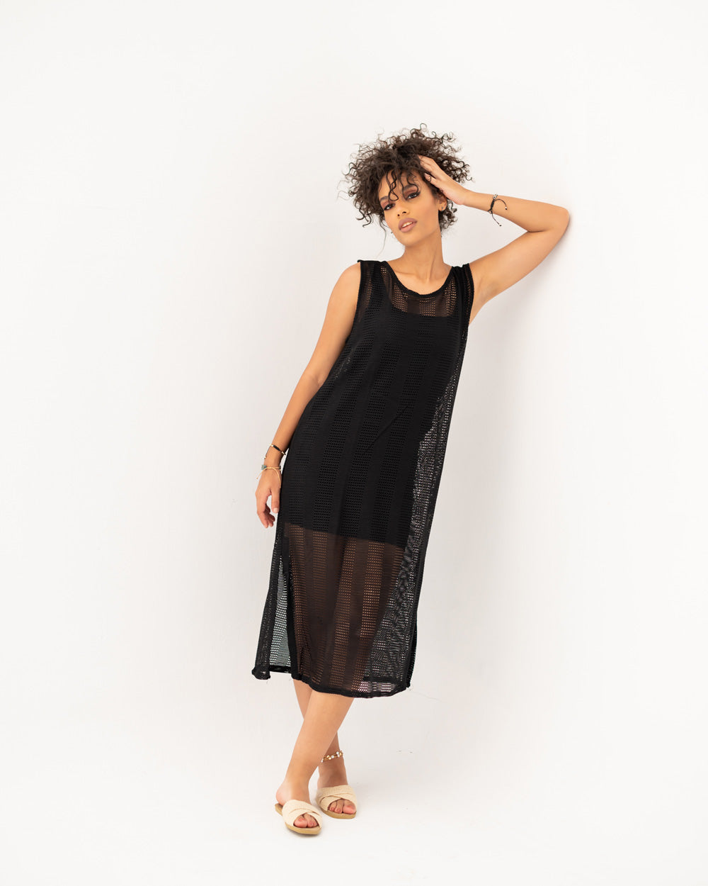 Mesh cover up dress