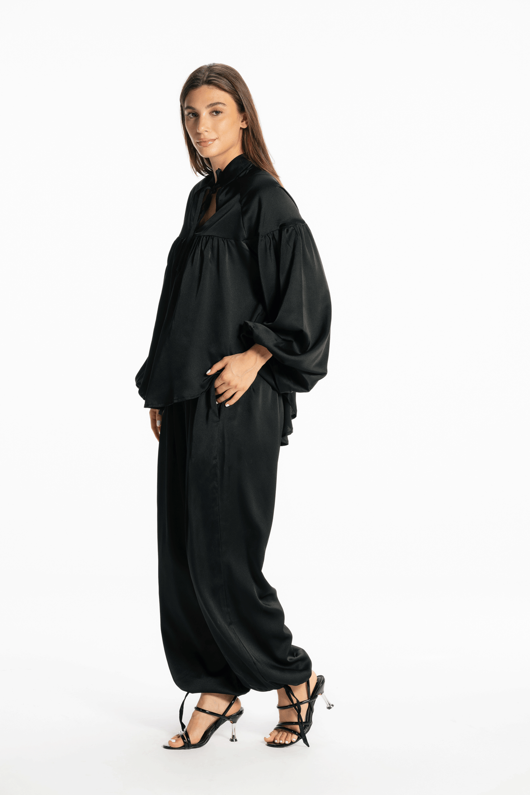 Allure satin set - Black