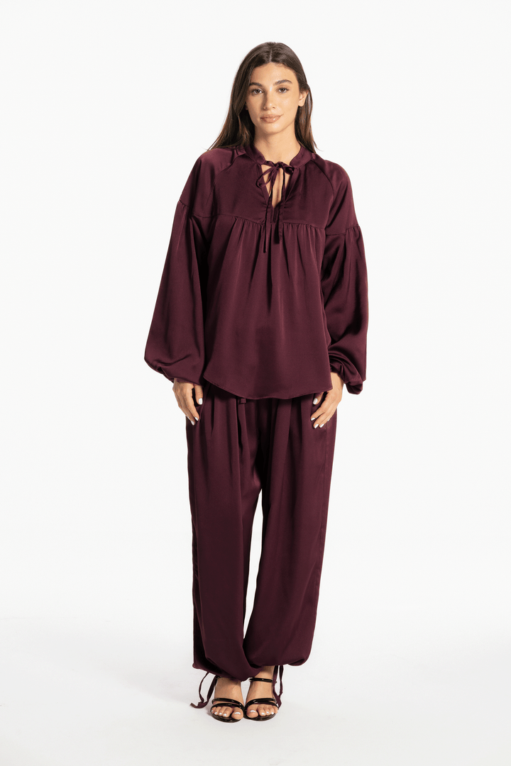 Allure satin set - Plum