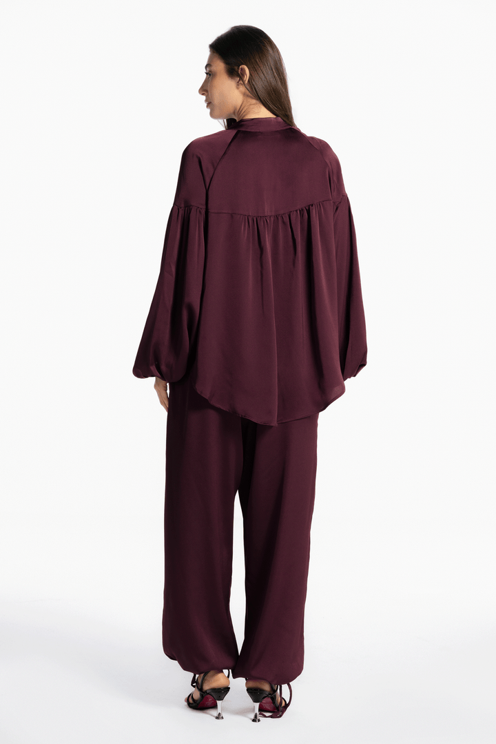 Allure satin set - Plum