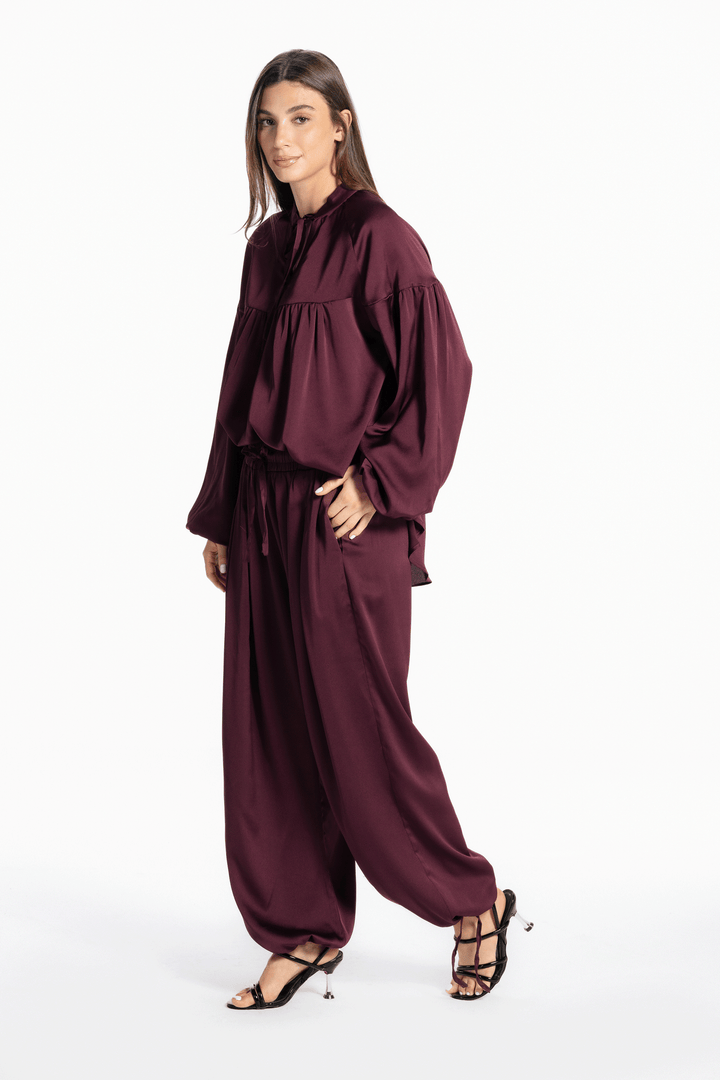 Allure satin set - Plum