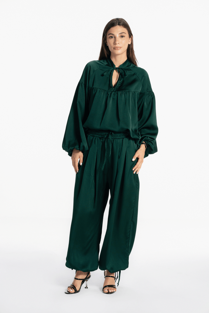 Allure satin set - Dark Green