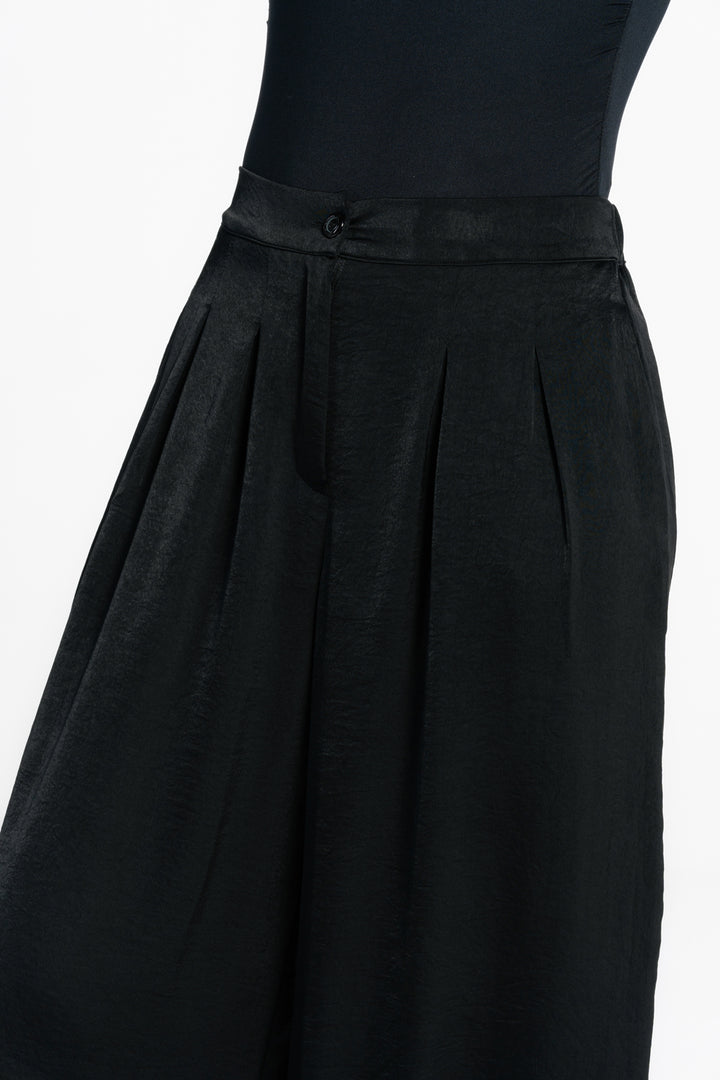 Satin Balloon Pants - Black