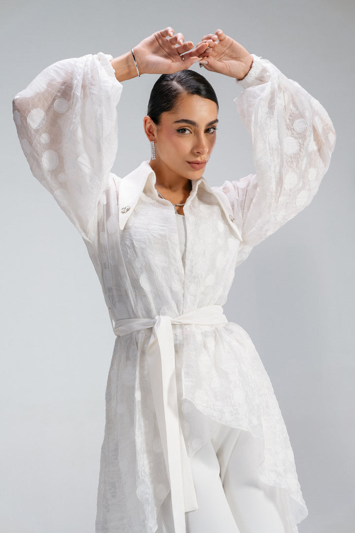 Sheer Muse Cardigan - White